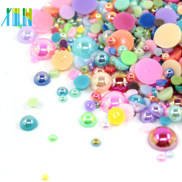 Mischungs-Farben-Großhandelsnormalfarben-halbe ABS-Perlen